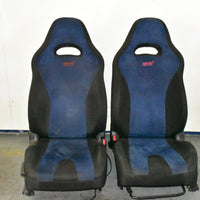 JDM 02 - 07 SUBARU WRX STI GDB BLUE SEATS WITH MATCHING REARS SEATS RAILS